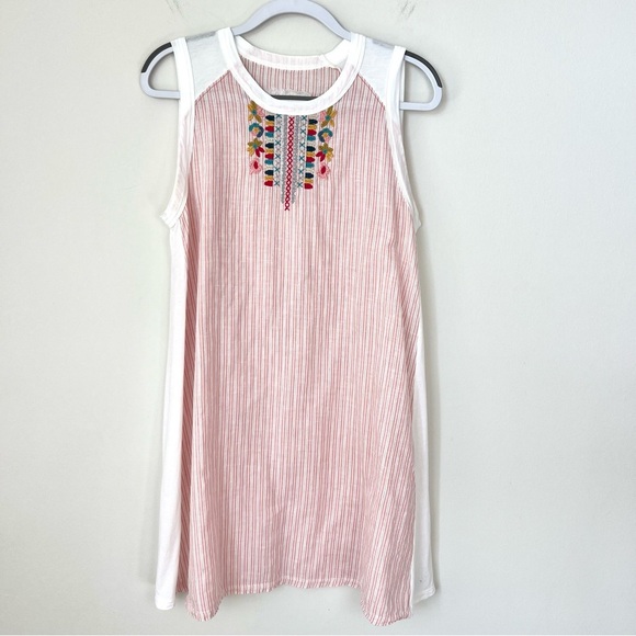 Johnny Was Embroidered Linen-Cotton Blend Mini Dress - Picture 2 of 8